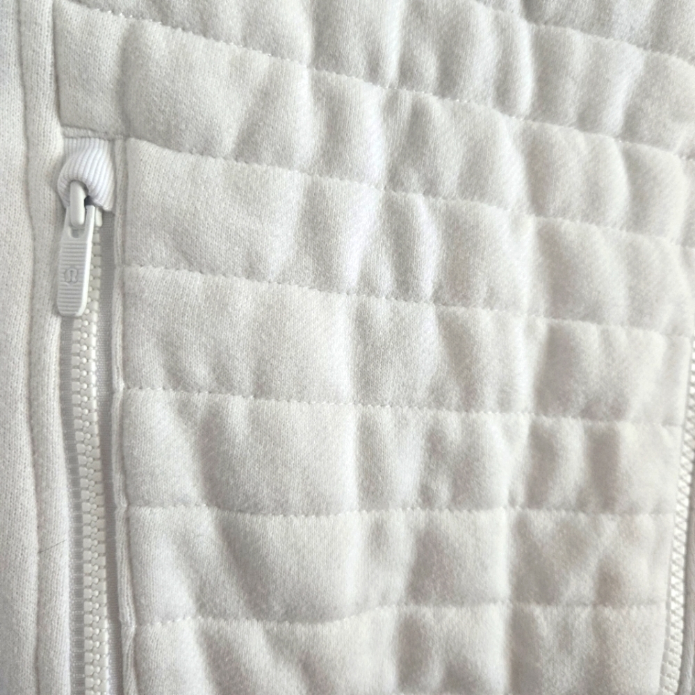 Lululemon Fleece Be True Jacket White Size 6 - Picture 8 of 10